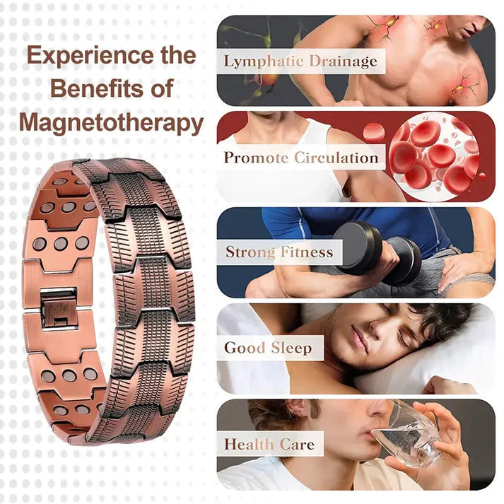 Pure Copper Magnetic Bracelet – Relieve Pain & Boost Circulation