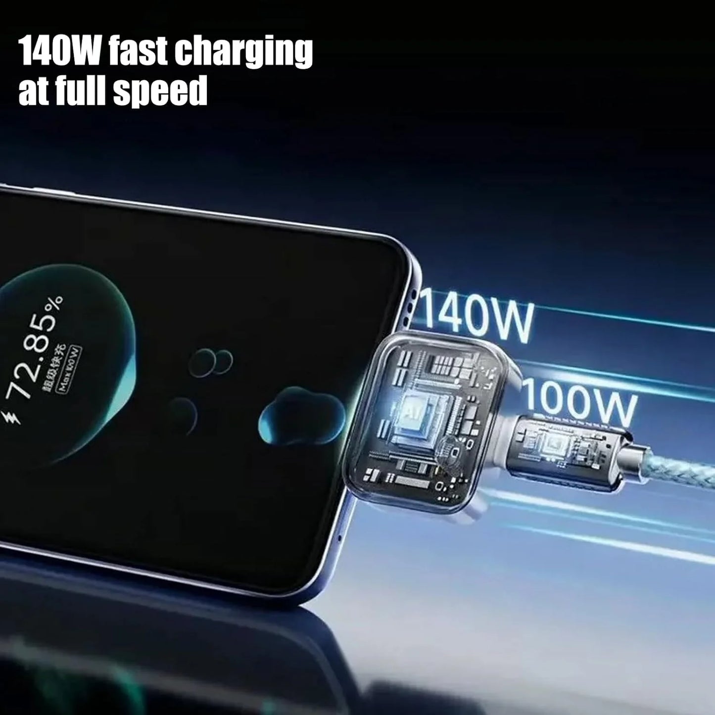 140W Smart Auto Disconnect Charging Adapter